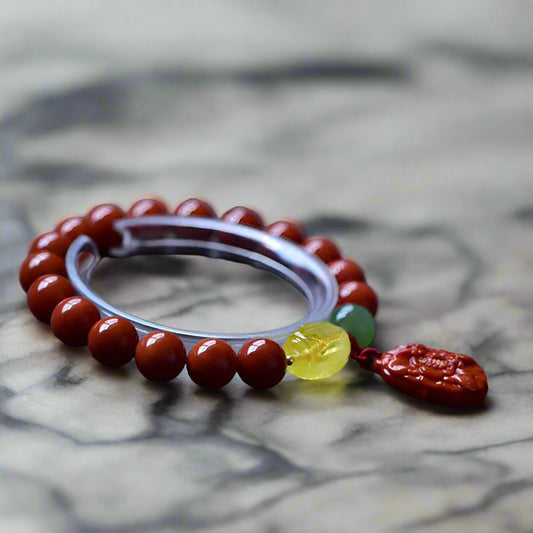 Women's red agate bracelet